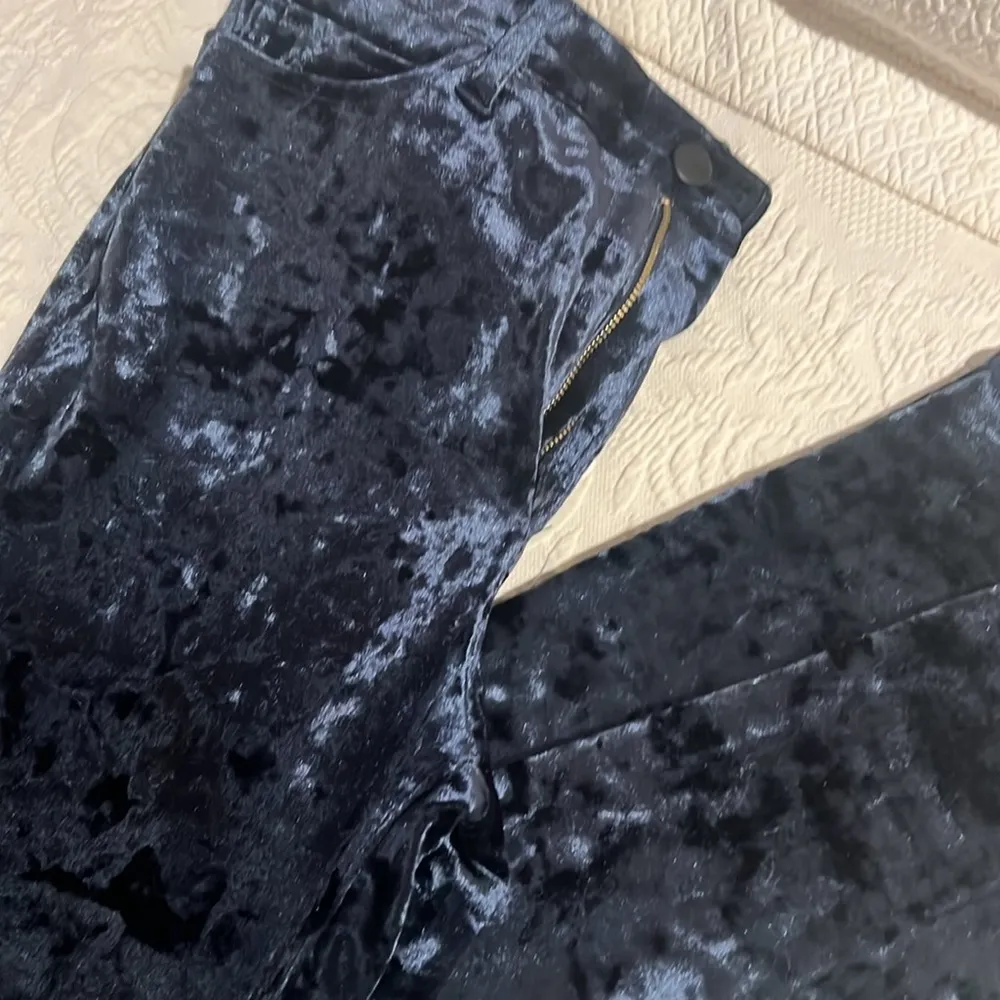 Joes Jeans The Charlie High Rise Skinny Pants Size 28 Navy Velour Stretch - Image 12