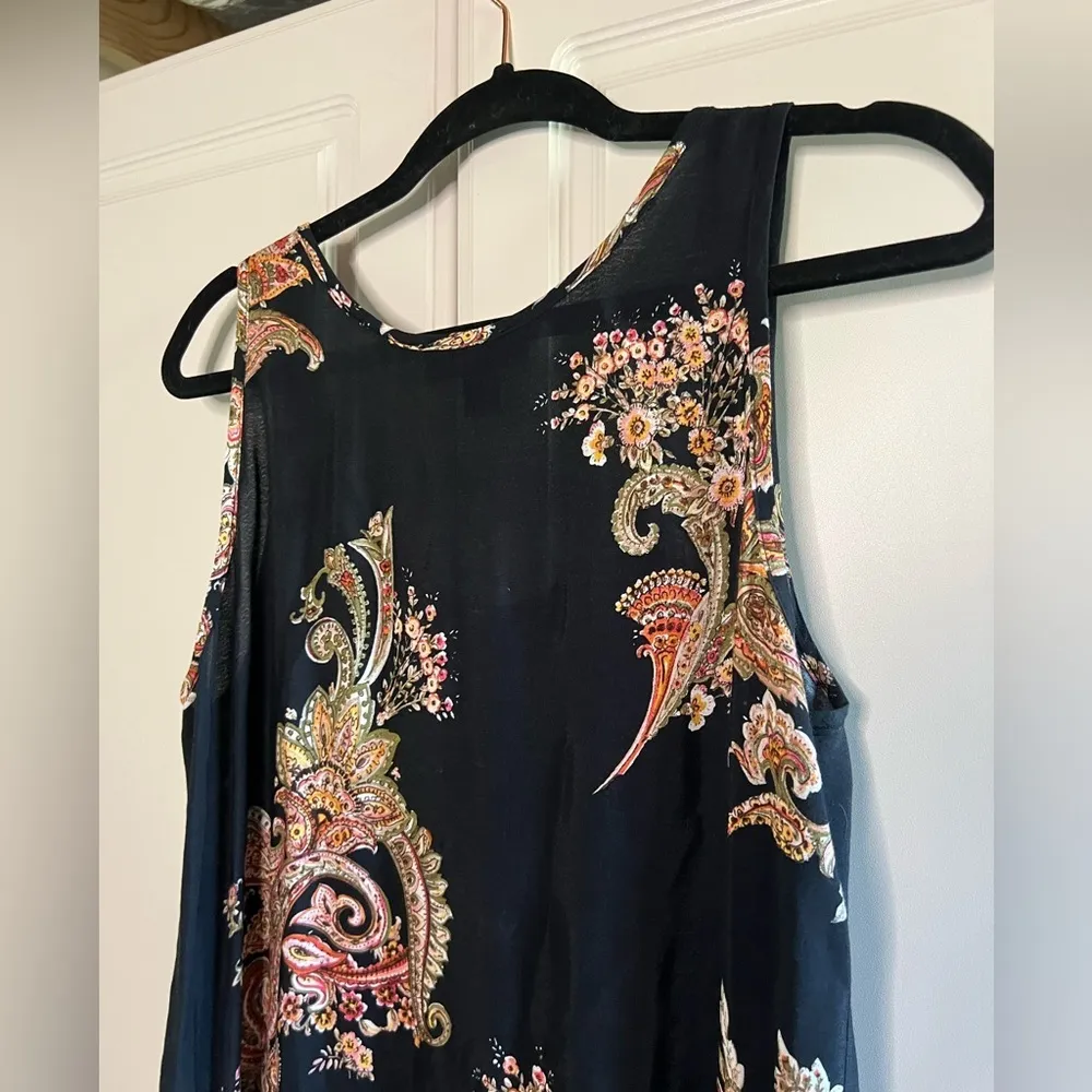 Vintage Karen Kane western Paisley Cottagecore Midi Dress - Image 7