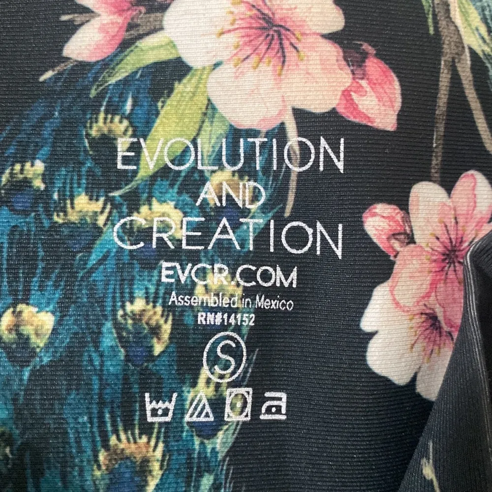 Evolution and Creation tropical floral print high rise yoga leggings size S - Image 8