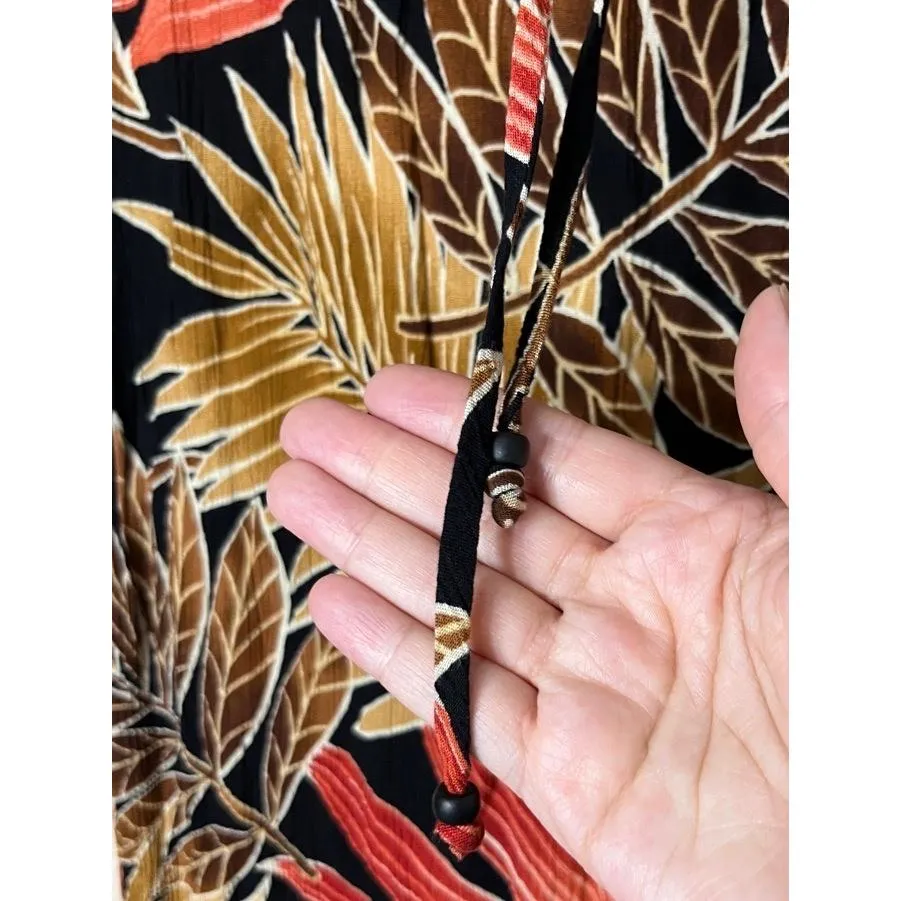 Kathie Lee Collection Skirt Womens Size S Black Leaf Print Vintage Maxi - Image 4