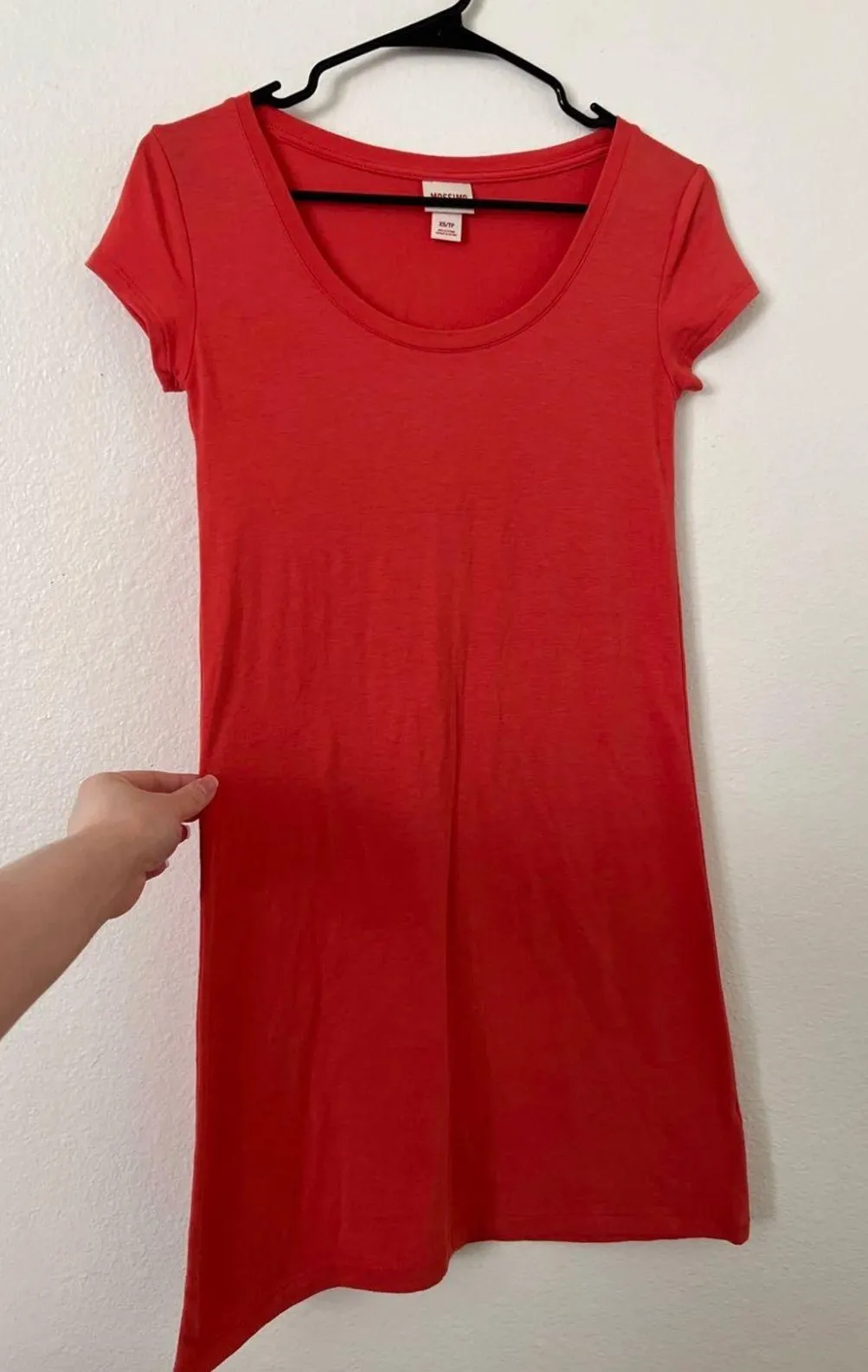 Coral Mini T-Shirt Dress - Image 4