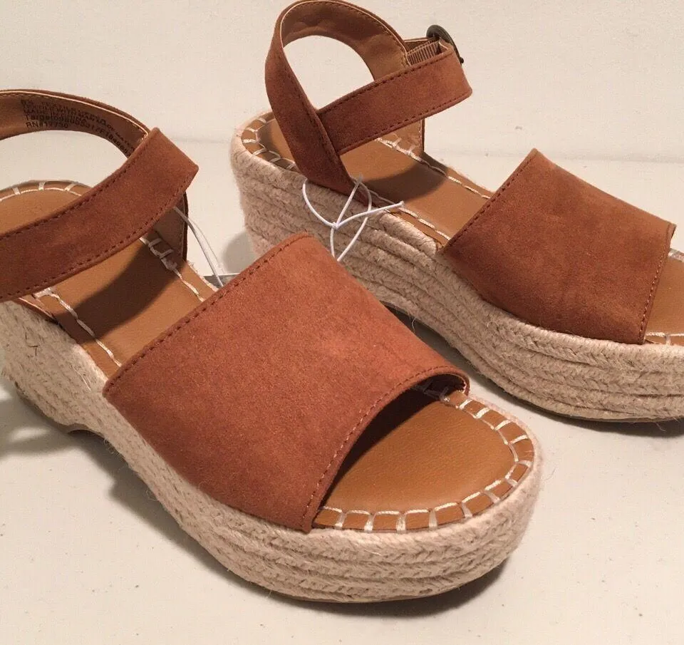 Espadrille Sandals, Size 11 Brown - Image 3
