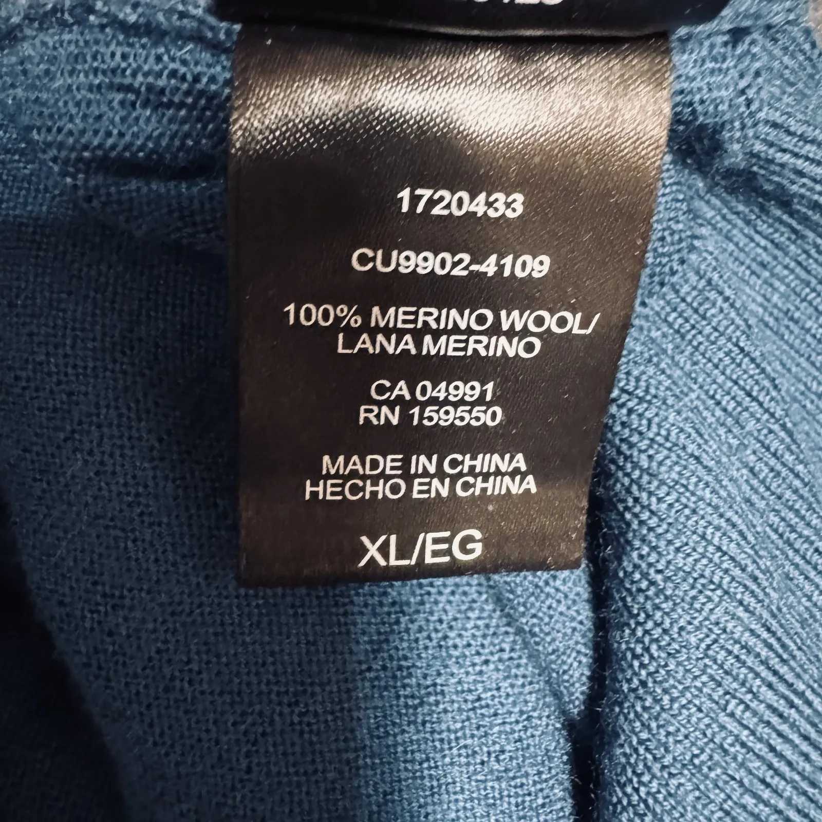 Katherine Barclay 100% Merino Wool Sweater Women's XL Teal Green Vneck - Image 7