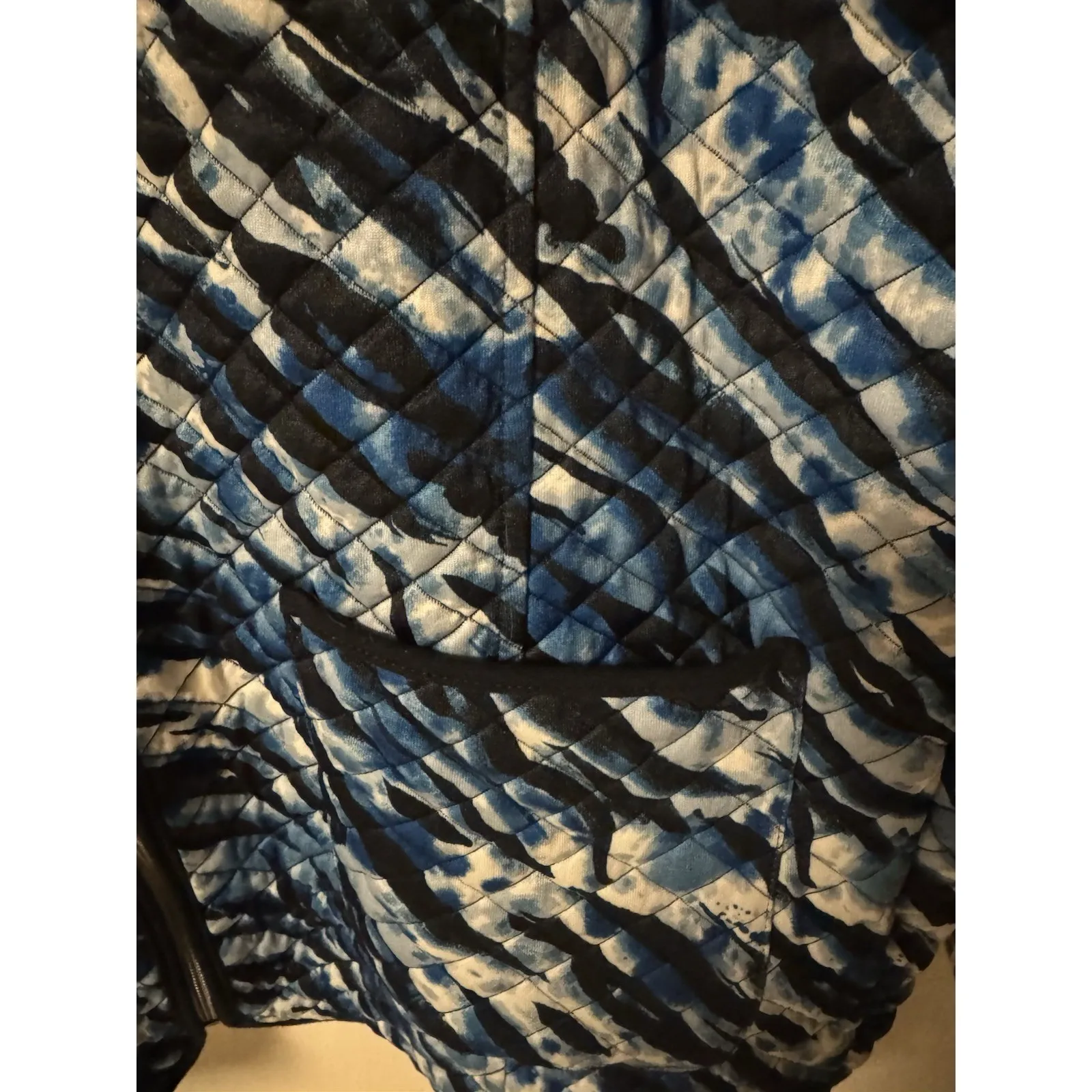 Ruby Rd Women's Size L Blue And Black Full Zip Jacket - Image 4