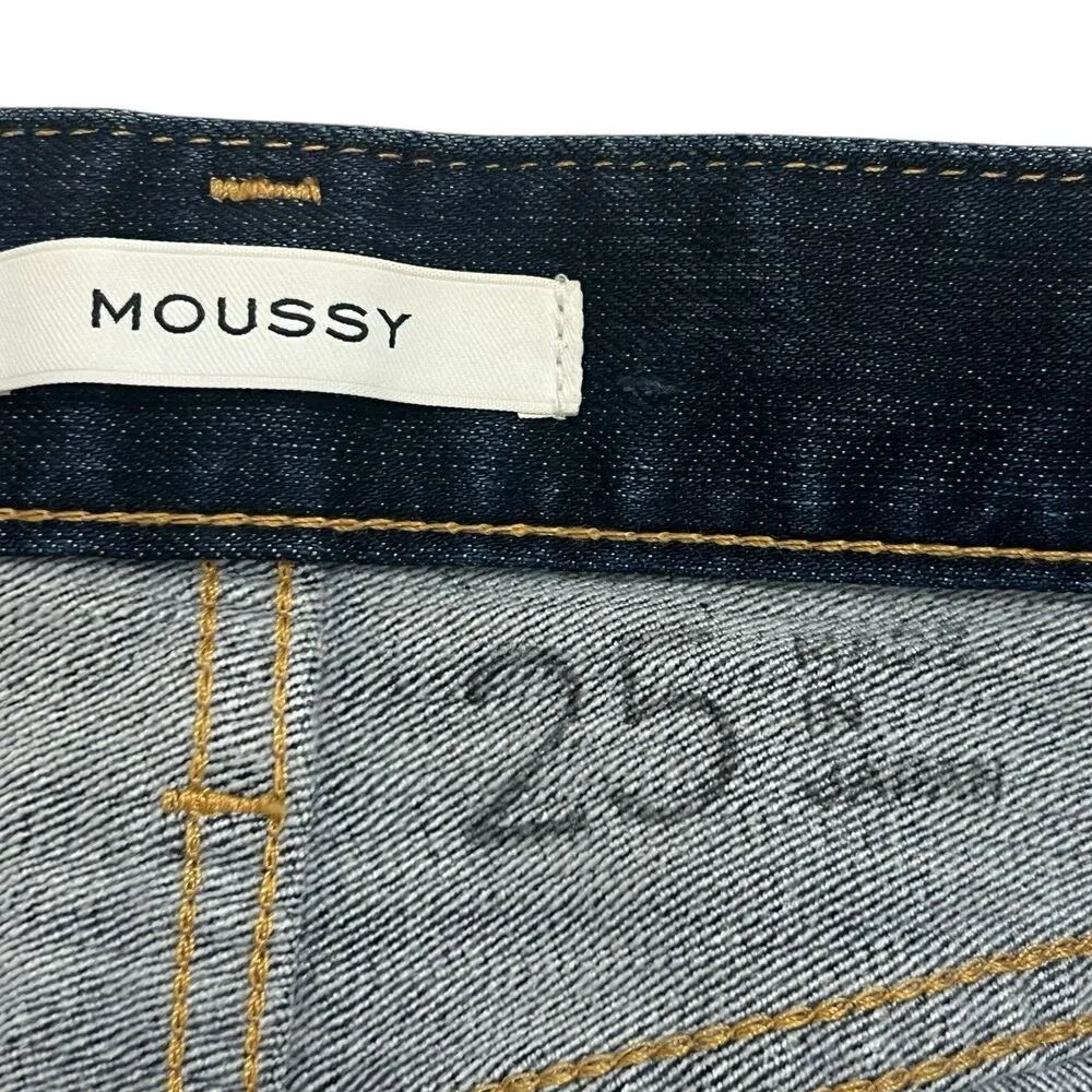 Moussy Vintage Mid Rise Skinny Jeans Dark Blue Wash Japanese Denim Women’s 25 - Image 11