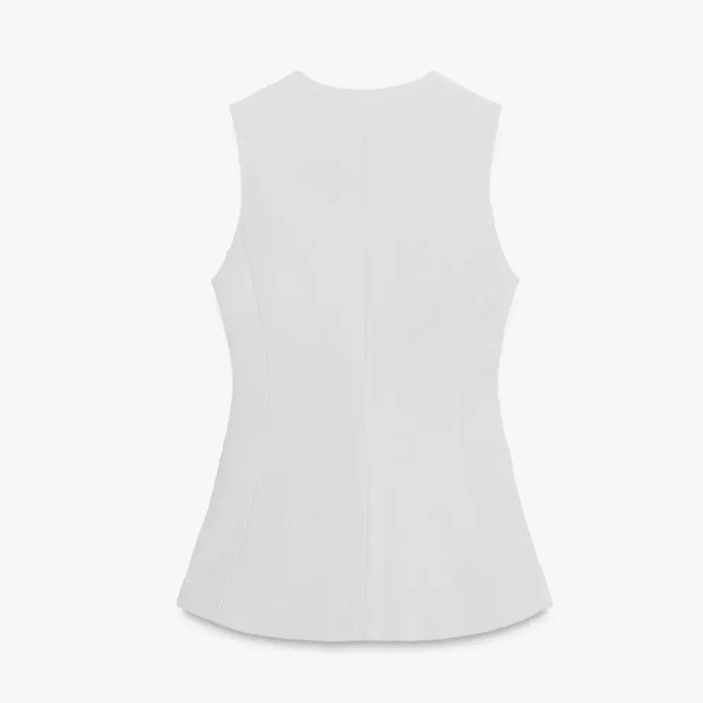 Zara NWT light gray zipper front pocket front vest - Image 3