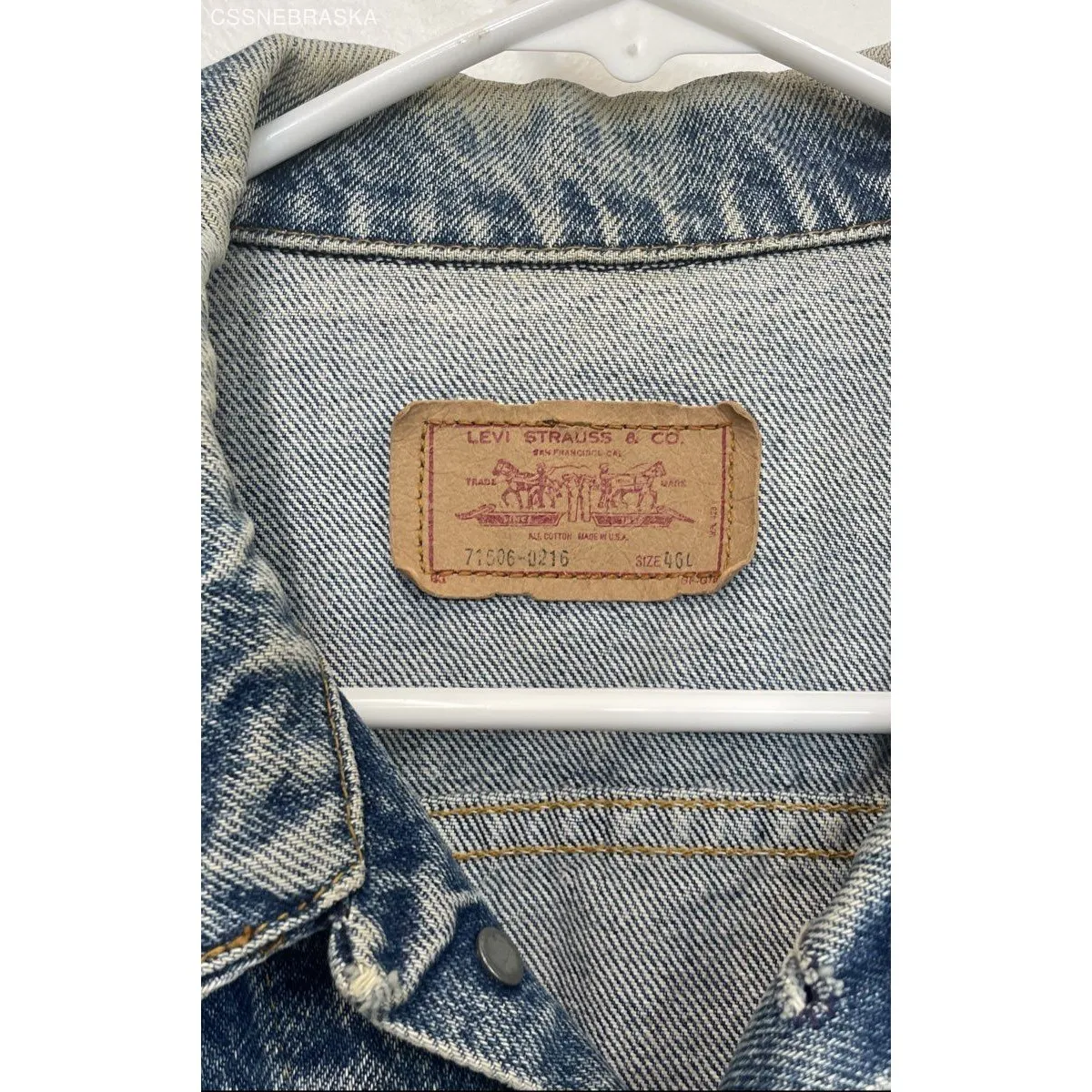 Levi's Blue Vintage 71506-0216 Denim Trucker‎ Jacket. - Size 40L - Image 2