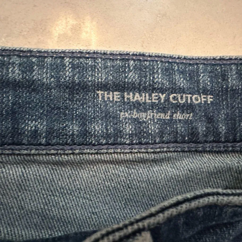 Ag Adriano Goldschmied Blue Distressed Jean Shorts - Image 4