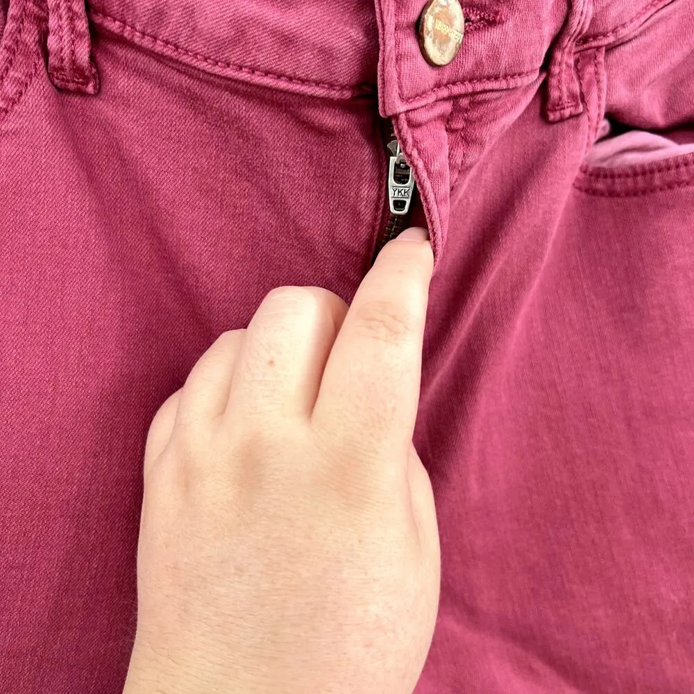Warp and Weft JFK New York City Skinny Jeans‎ Sangria Red Size 16 x 26 - Image 4