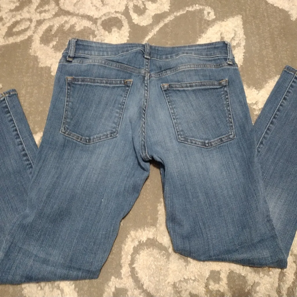 Warp+Weft JFK New York City High Waisted Skinny Jeans Blue Size 27 - Image 2