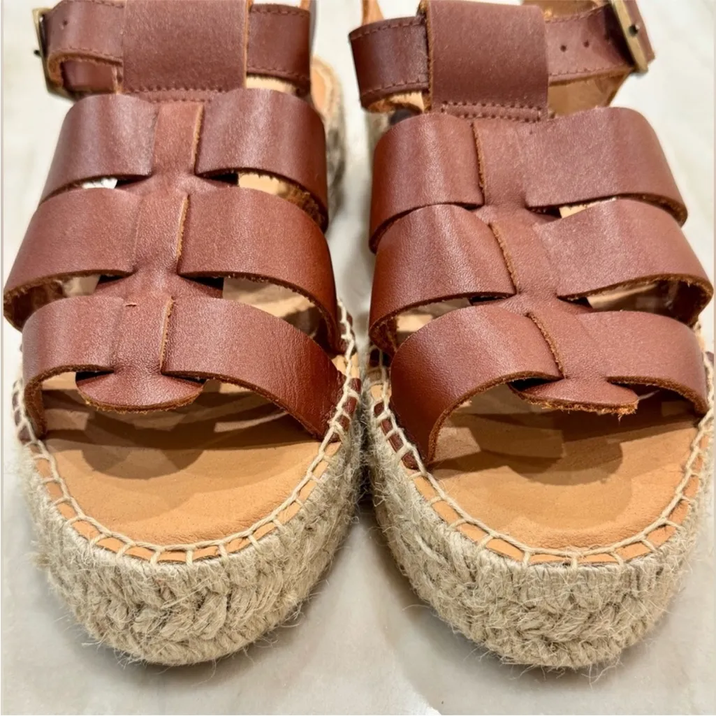 $170 NEW Free People X Barbour Paloma Espadrille Platform Fisherman Sandal 7.5 - Image 7