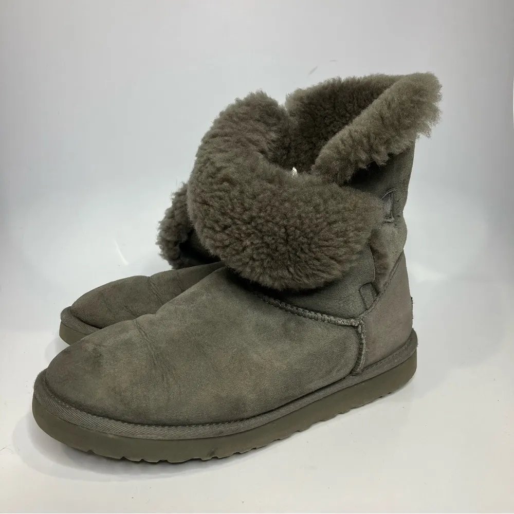 UGG‎ Bailey Button gray suede boots size 8 - Image 2