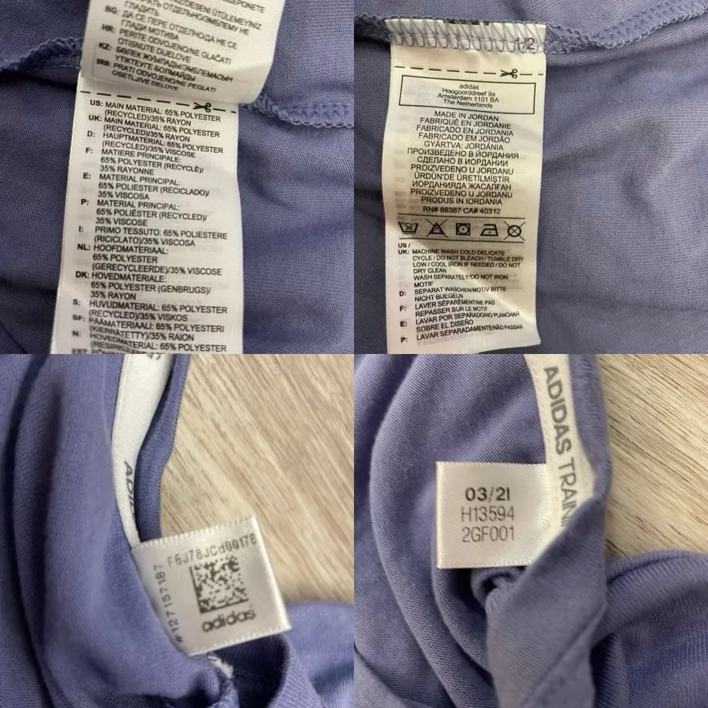 Adidas Purple Training Aeroready Short Sleeve Crew Neck Women's Tee Size Small - Image 16