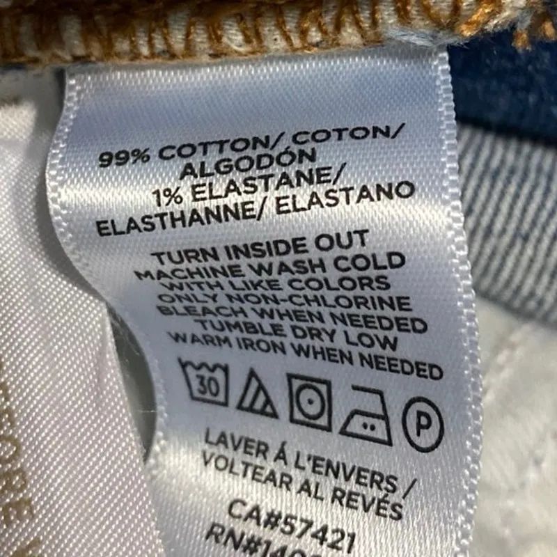 NEW Ann Taylor Loft Women's Blue Skinny Straight High Waist Denim Jean Pants 34 - Image 6