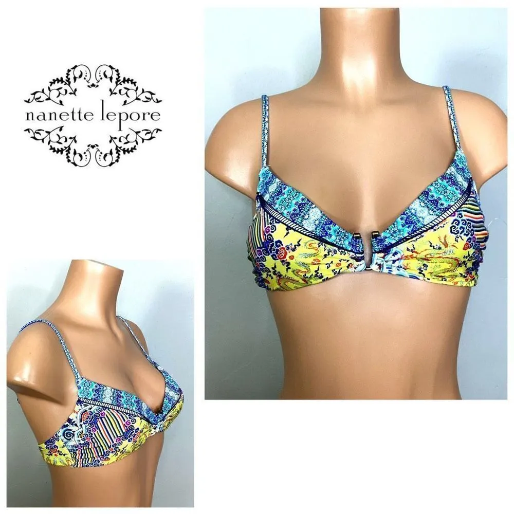 New. Nanette Lapore gold and blue dragon bikini. Small. - Image 2