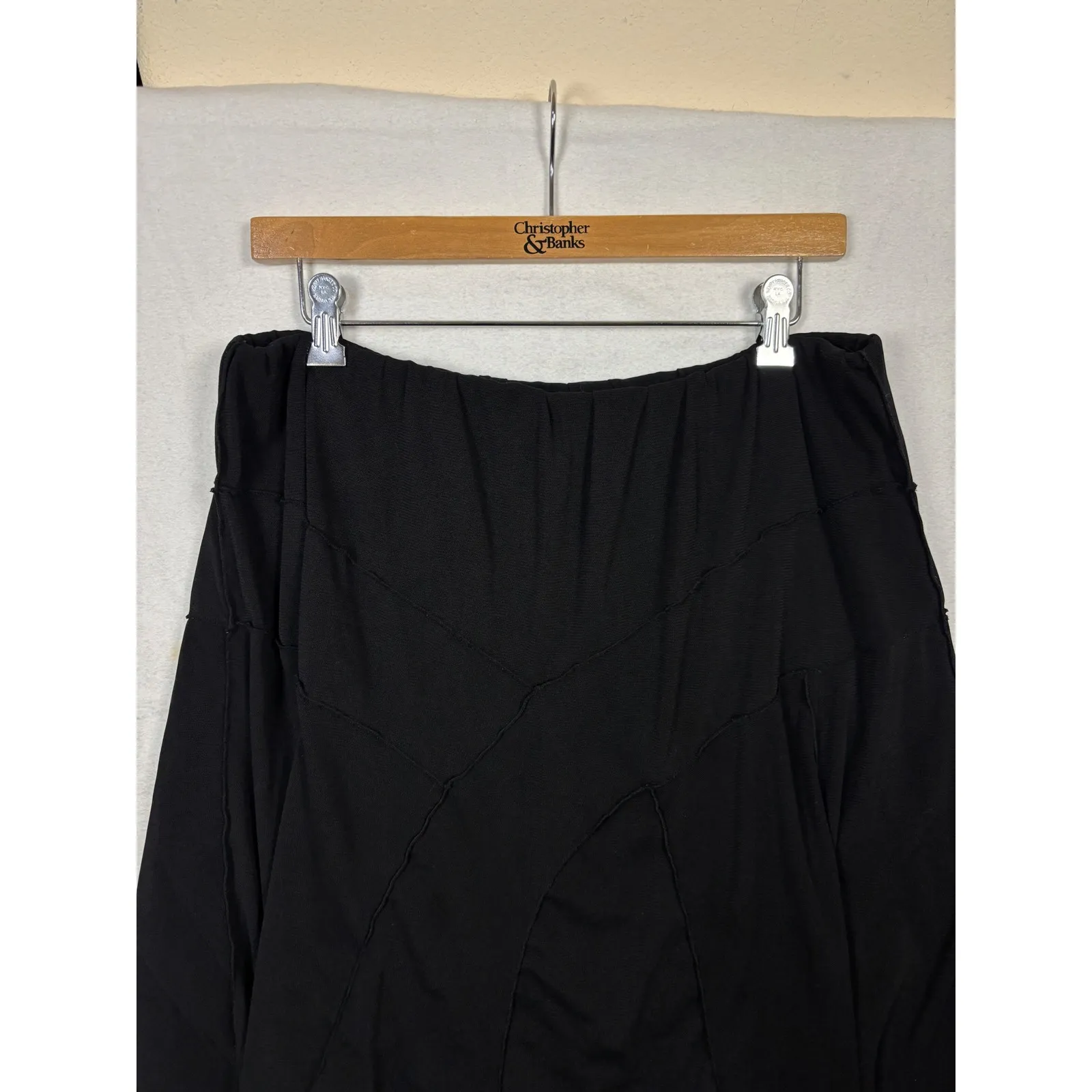 Womens Black Whimsigoth Boho Maxi Skirt Sz XL Sheer Overlay Layered A - Image 5