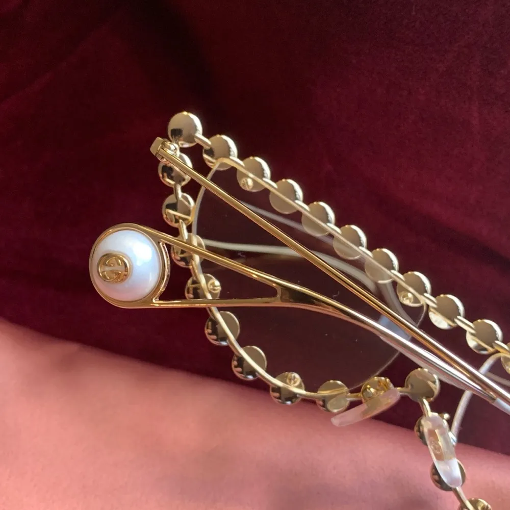 Authentic GUCCI HOLLYWOOD 60 Crystals cat Optical glasses - Image 9