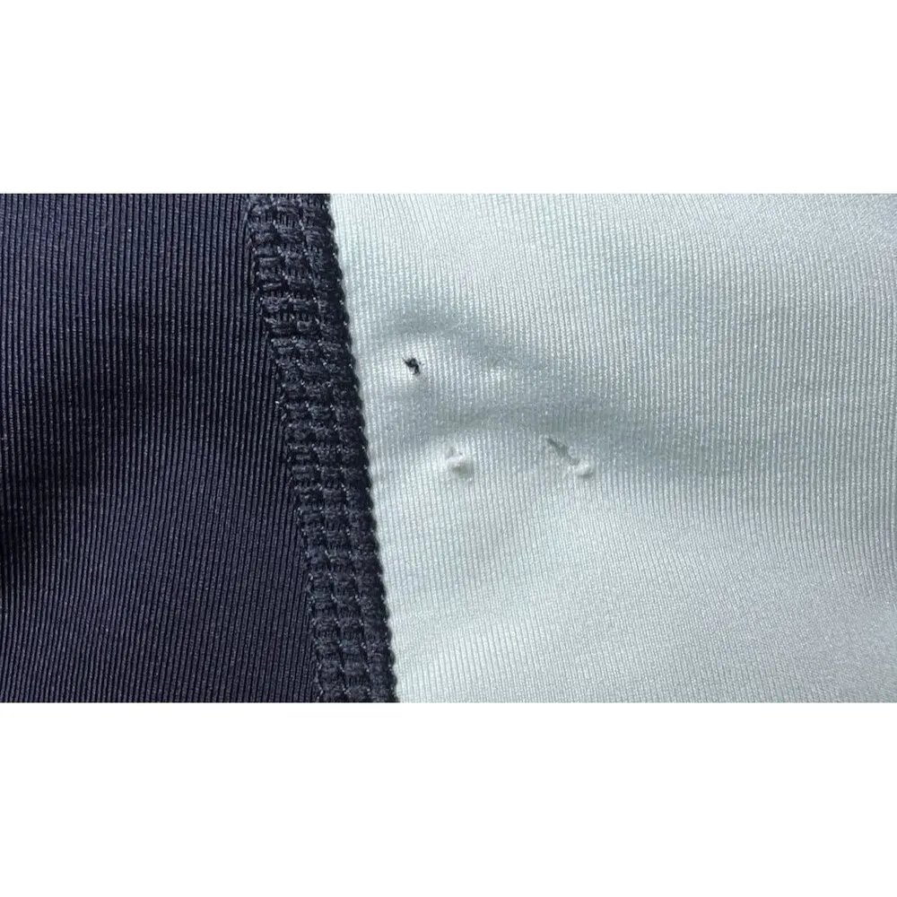 New Balance Dry Cropped Leggings Womens Size Medium Blue Green Sheer Athletic NB - Image 12