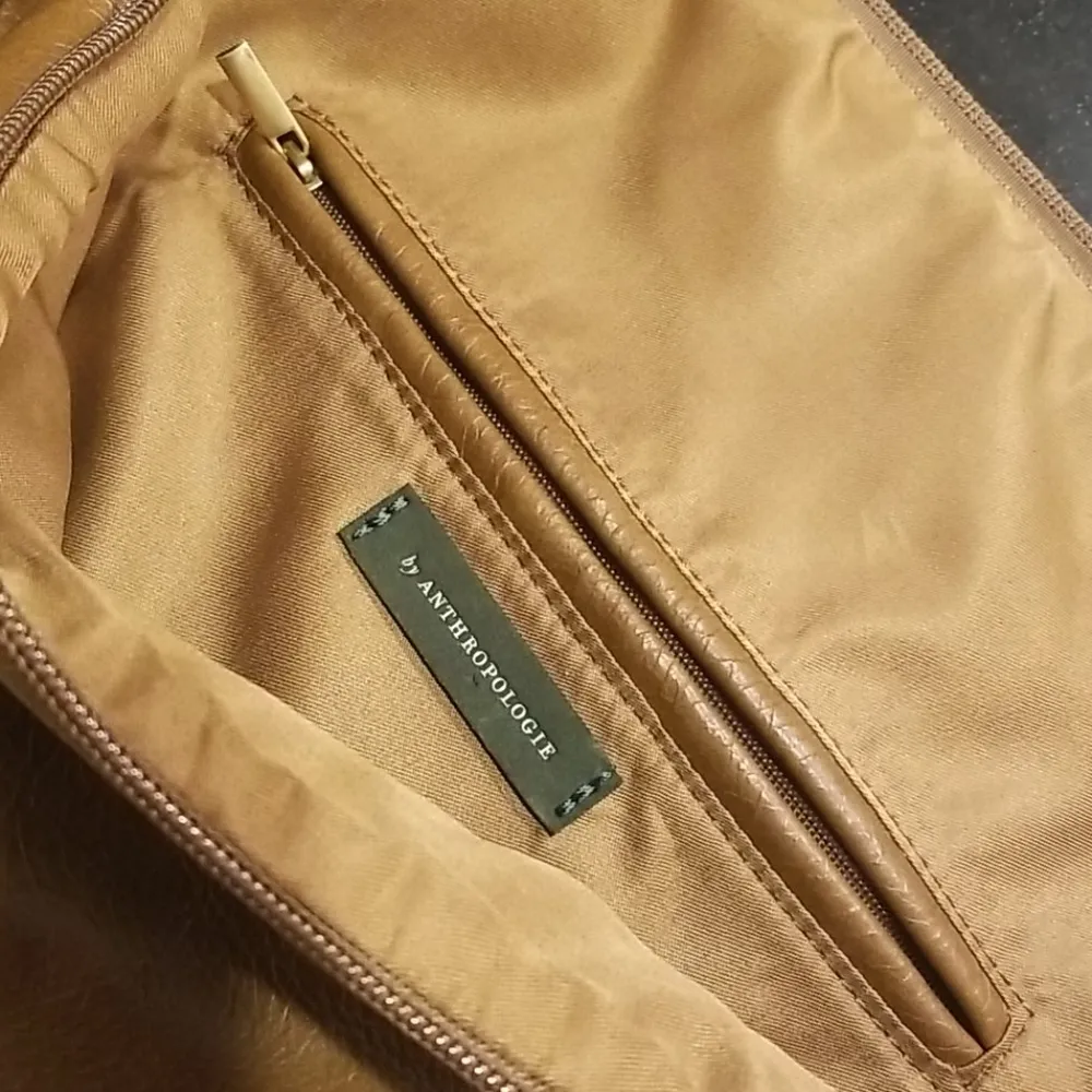 💕MONSERAT DE LUCCA by ANTHROPOLOGIE💕Slouchy Hobo Bag Faux Leather Brown - Image 6