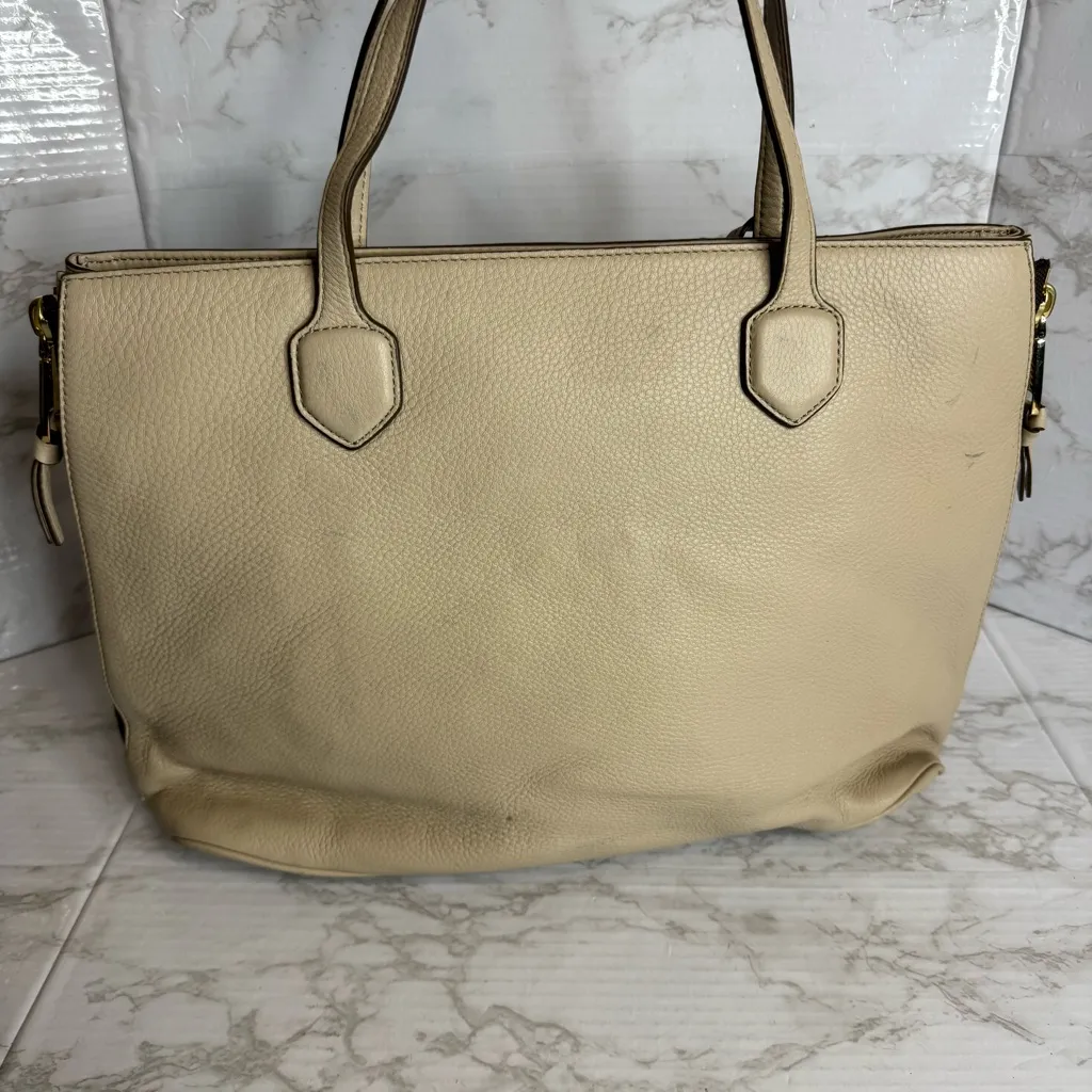 Tory Burch Robinson pebbled side zip tote leather handbag purse ladies casual - Image 6