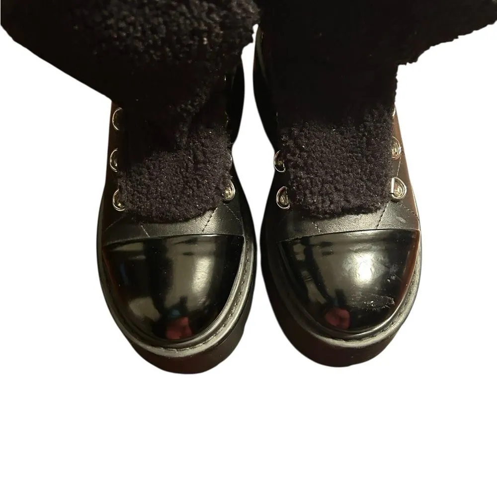 Steve Madden Shearling Black Ankle Boots(Size 6) - Image 6