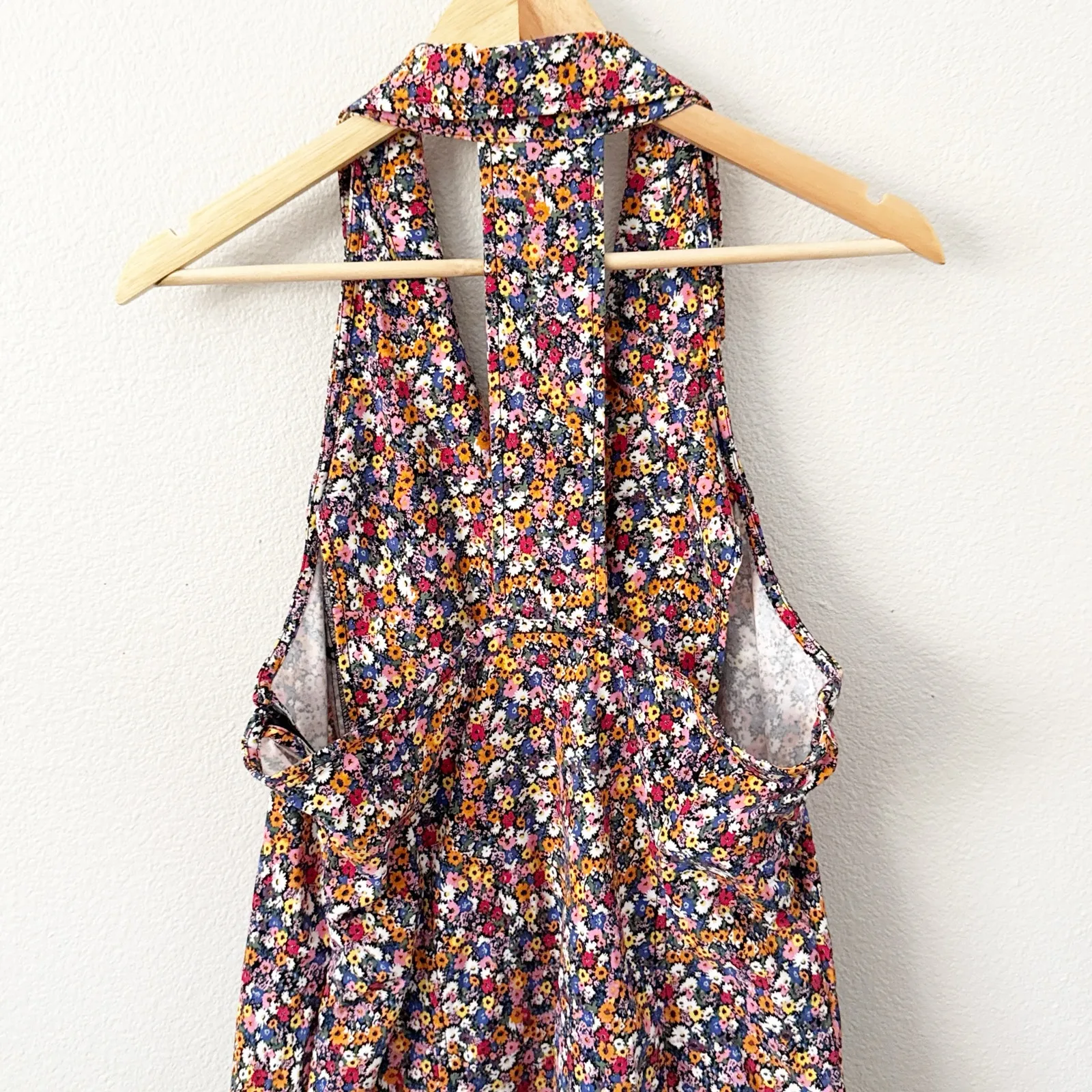 MAEVE x ANTHROPOLOGIE | Sleeveless T-Back Mini Dress Collared Floral | Large - Image 3