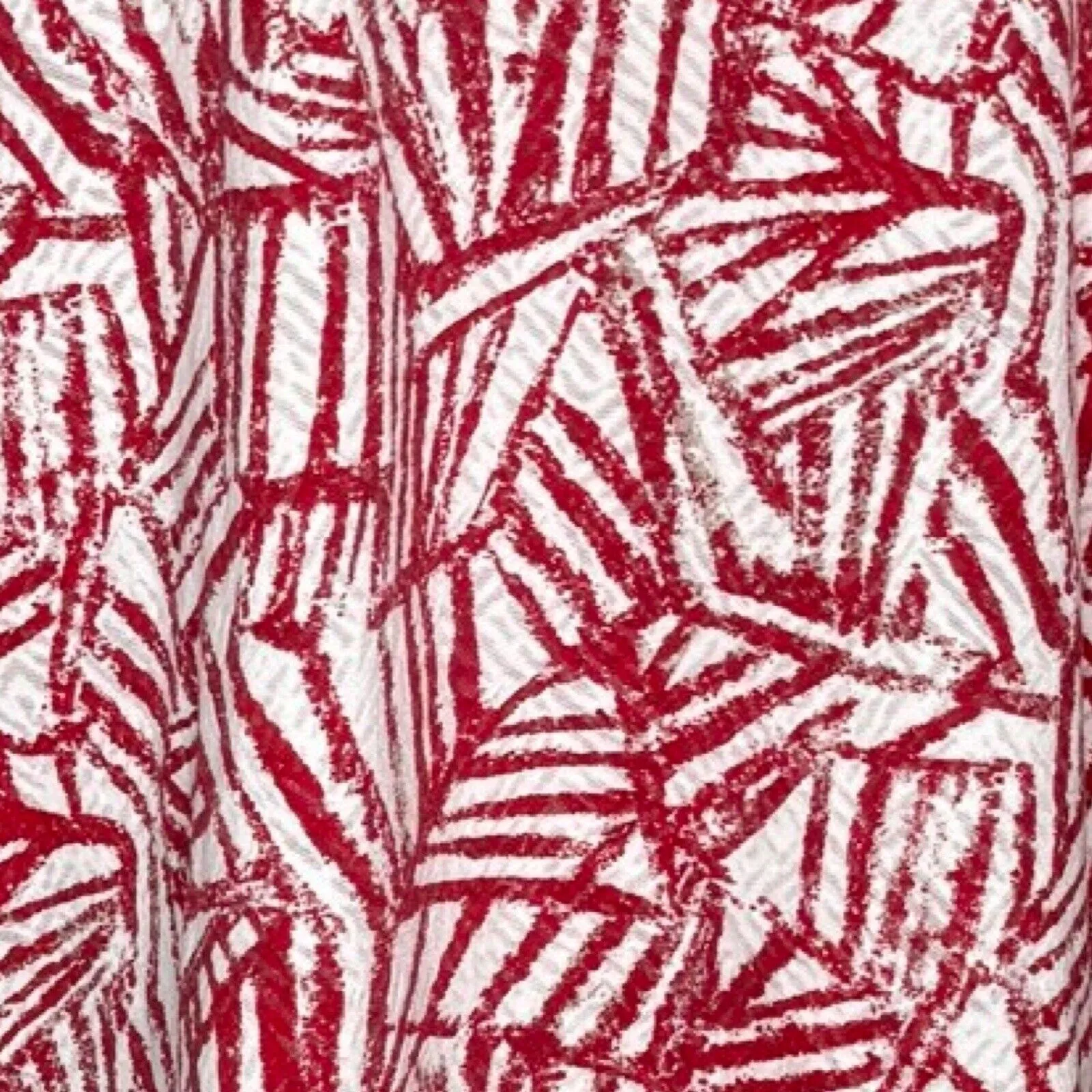 Chicos Jacket Womens XL Red White Geometric Zip Up Cardigan Work Office Casual‎ - Image 6