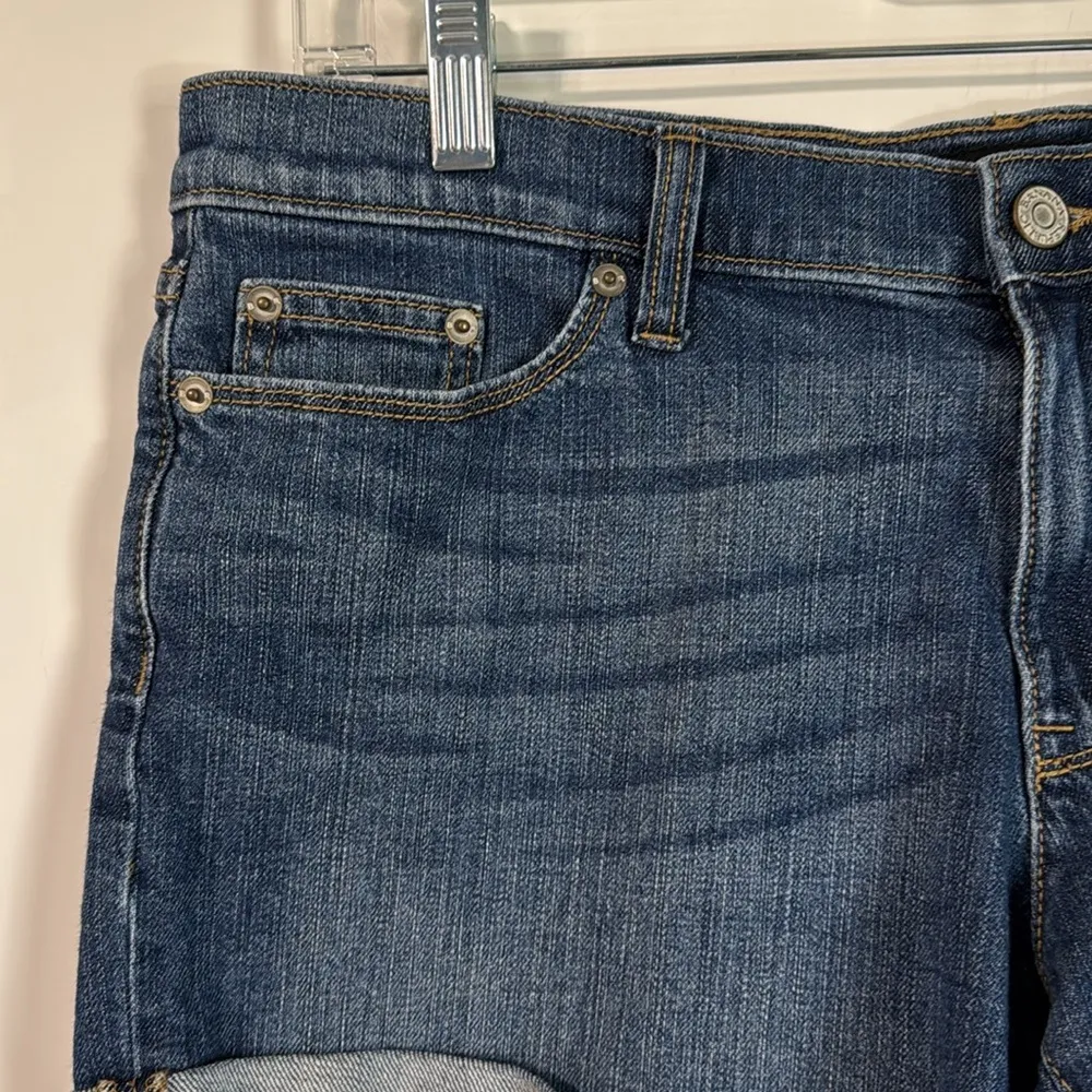 Banana Republic Mid Rise Rolled Cuffed Hem Jean Shorts Size 30 - Image 6