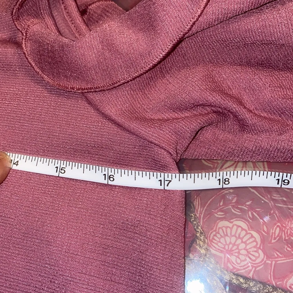 Women's LC Lauren Conrad Ruffle Cold-Shoulder Dress Small in pink rose - Image 7