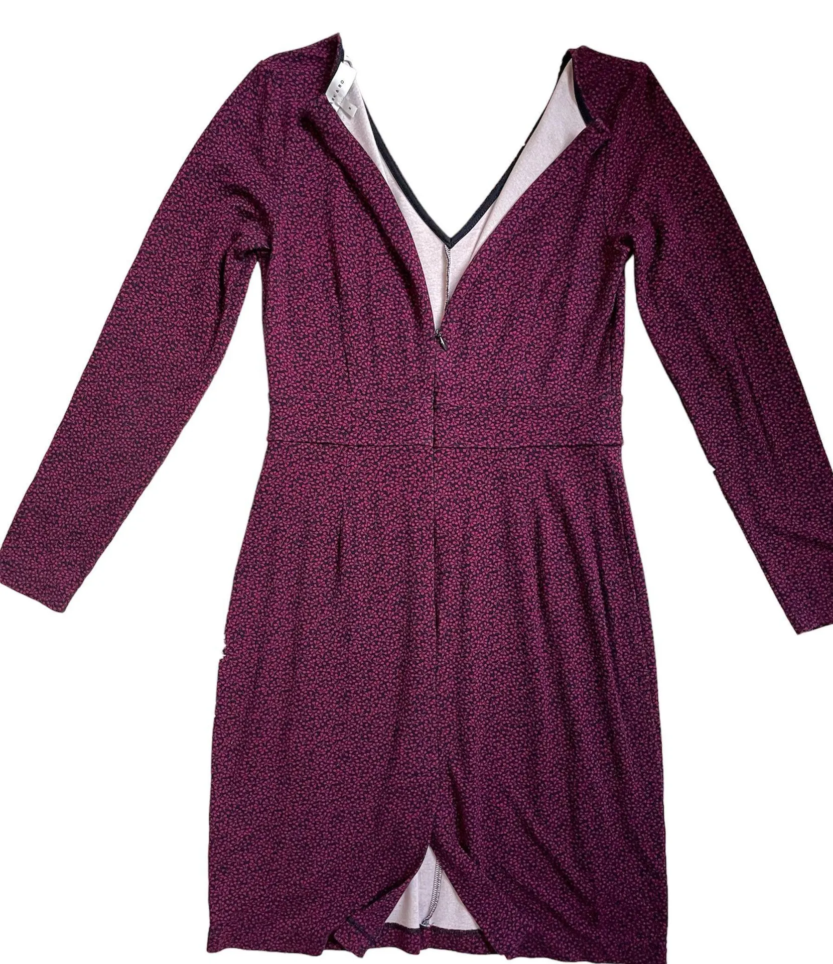 V neck surplice midi dress Purple Size 8 - Image 7