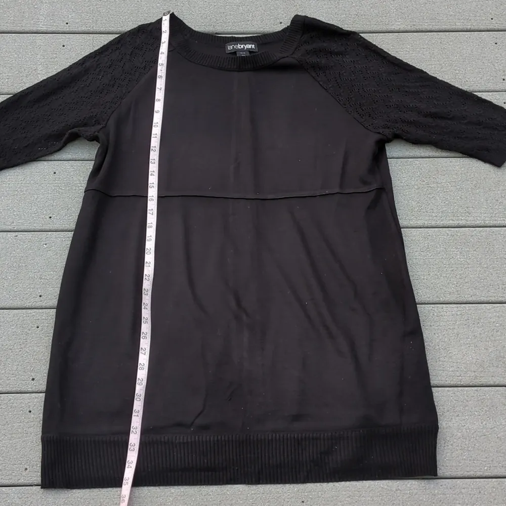 Lane Bryant 3/4 Crochet Sleeve Sweater Dress Size 14/16 - Image 6