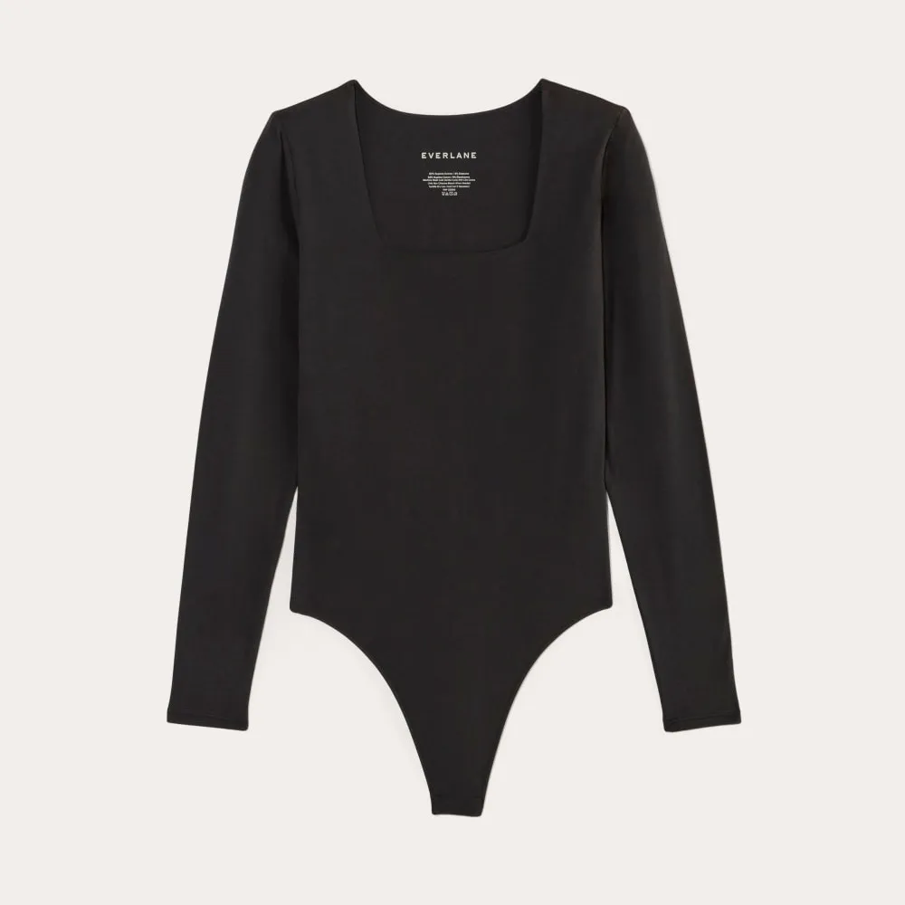 Everlane  THE LONG-SLEEVE SUPIMA® SQUARE-NECK BODYSUIT - Image 2