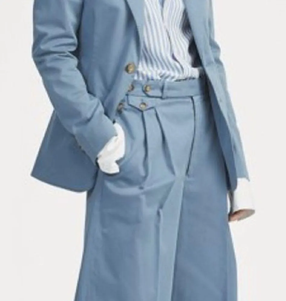 Polo Ralph Lauren Plain Cotton Medium Elegant Style Culottes Size 10 New w/Tag - Image 4