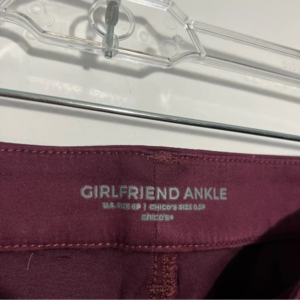 Chico's So Slimming Coated‎ Girlfriend Ankle Jeans Size 6 Petite Chico's 0.5P - Image 8