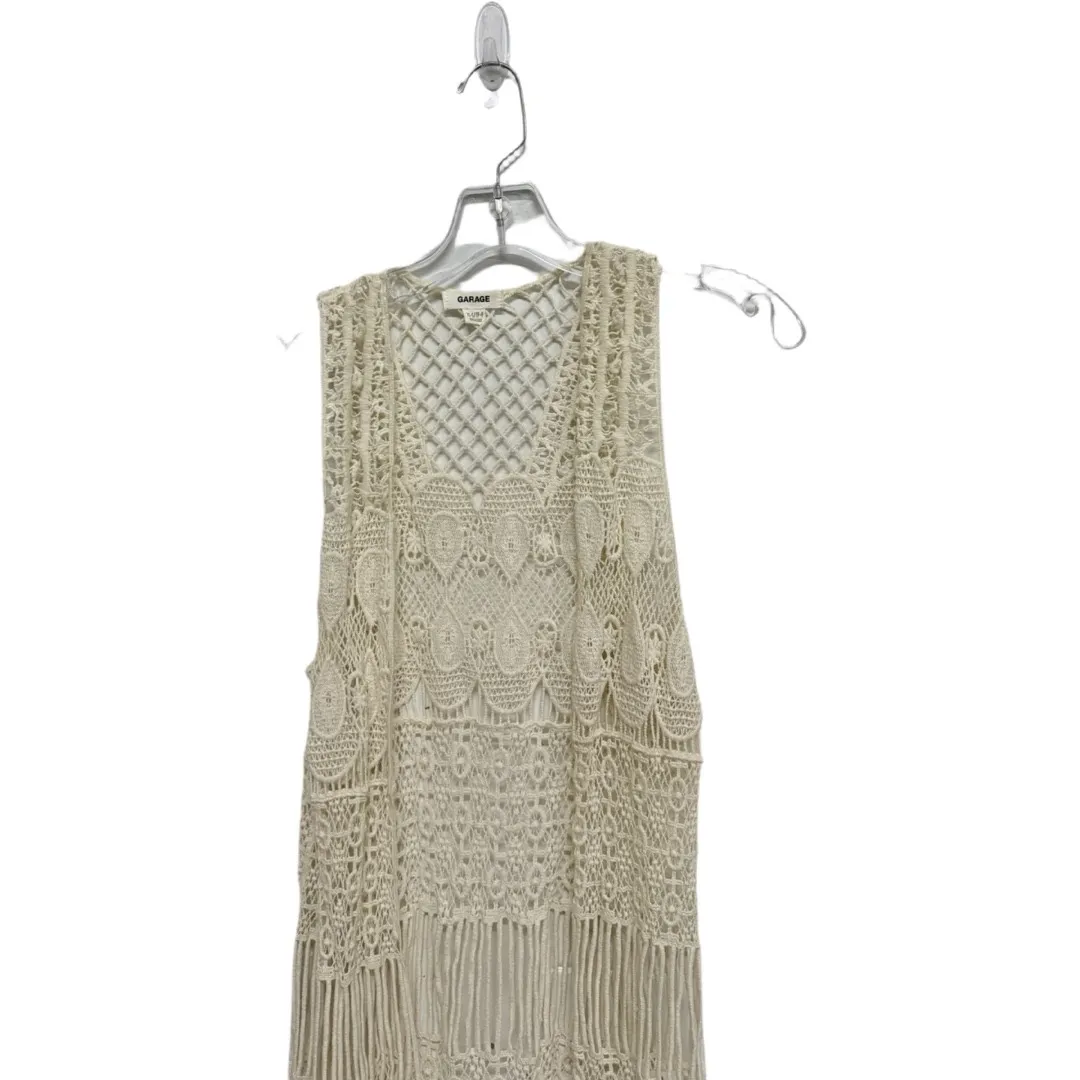 Garage Crotchet Western Boho Vest Cream Colored Sizs XS/Small Festival Layering - Image 2