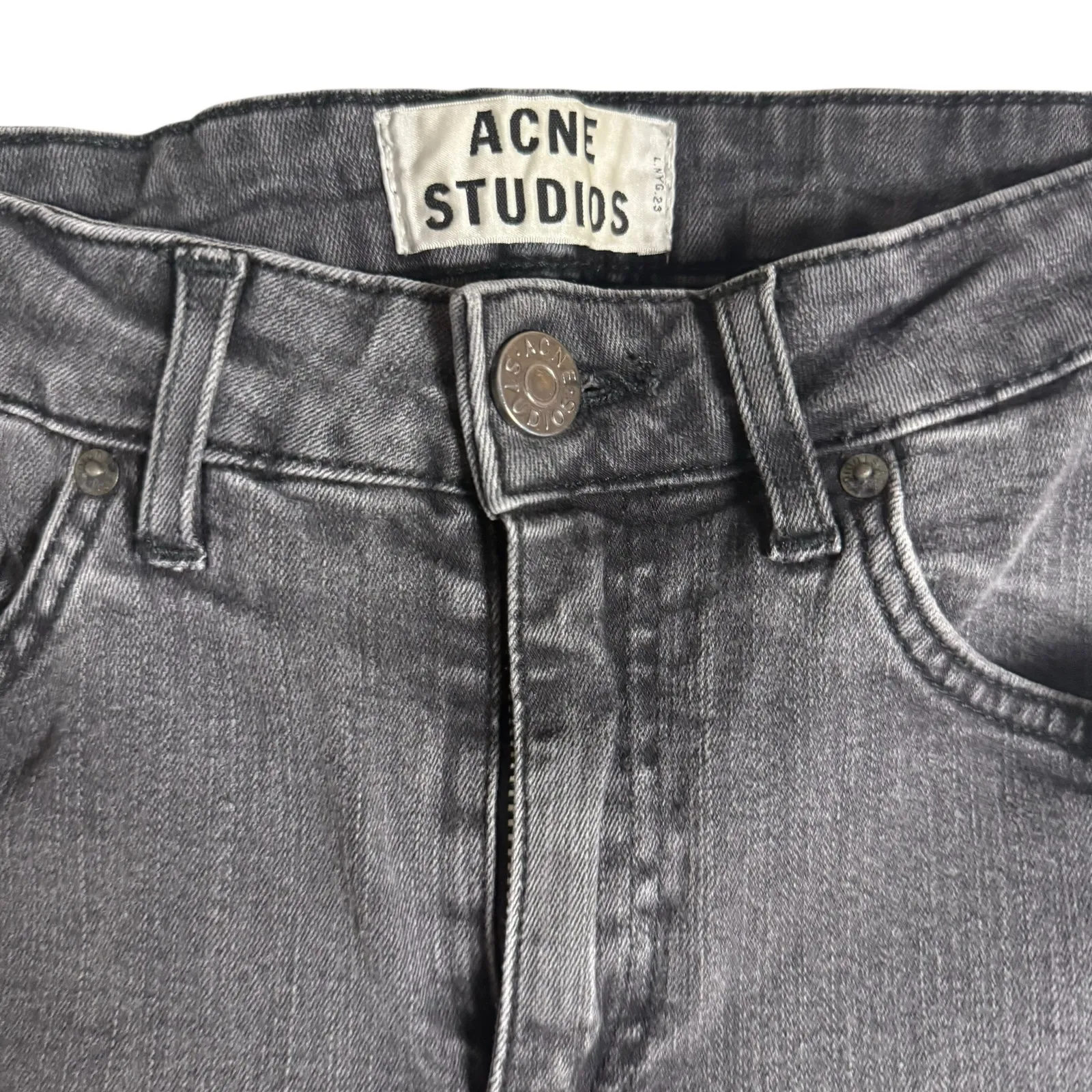 Acne Studio Skin 5 Used Black High Rise Denim Skinny Jeans Size 27 - Image 8