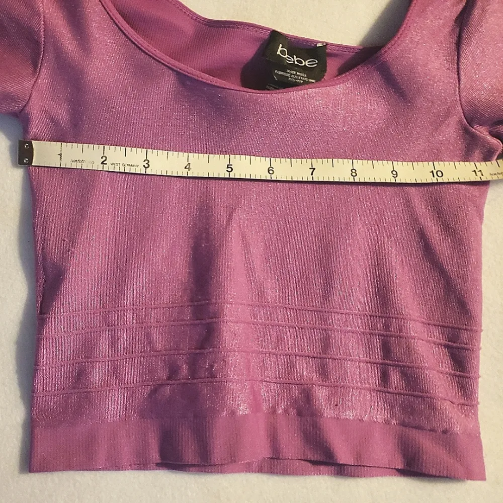 Bebe bandage lilac lavender crop top-90’s - Image 3