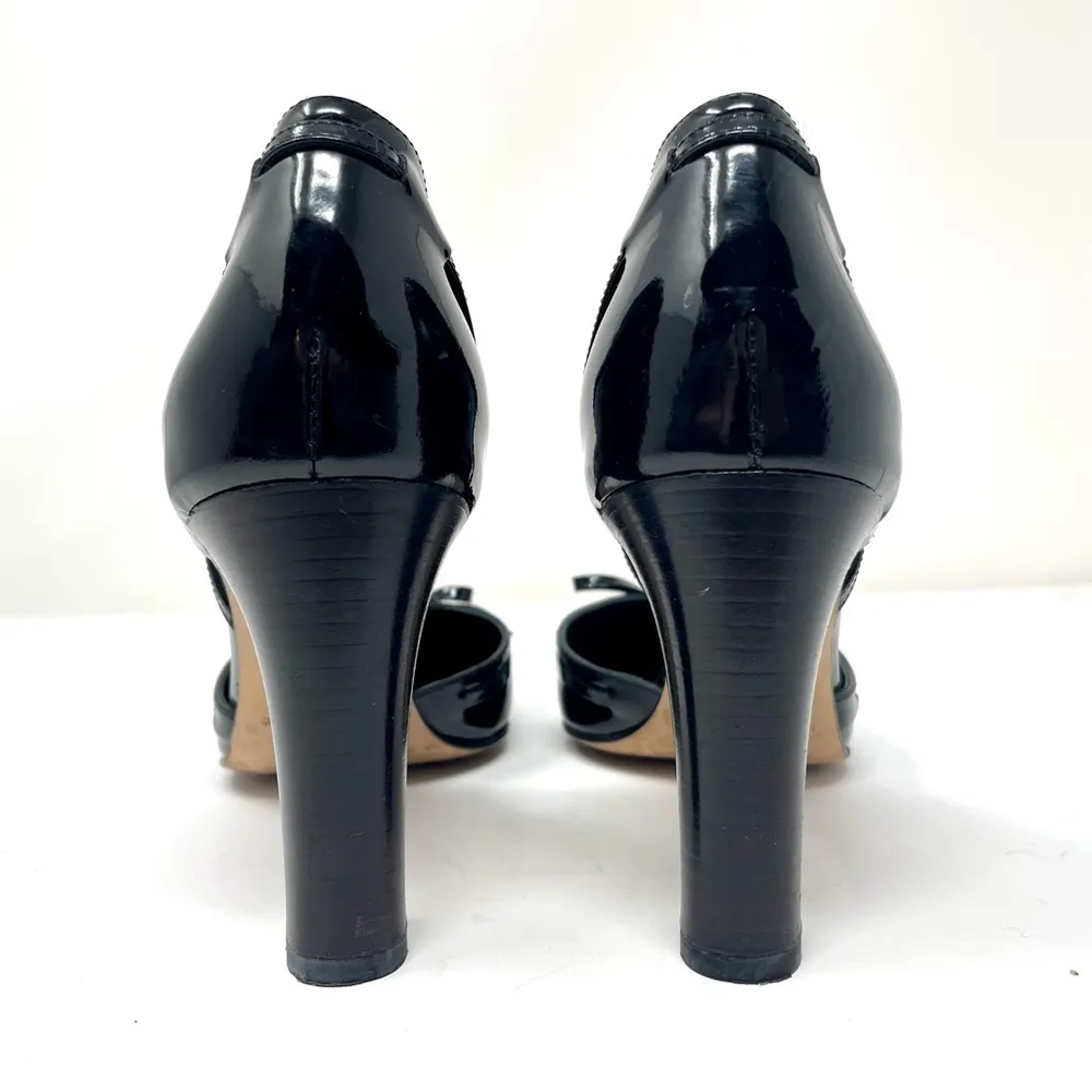 KATE SPADE black patent leather heels, made in Italy, size 8B - Image 6