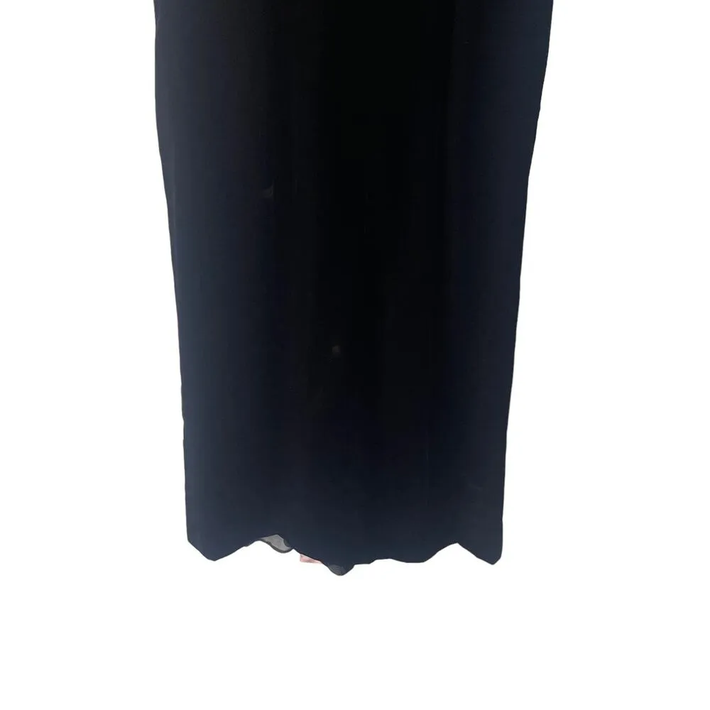 Andree Gay Vintage 90s XS Velvet Fairy Grunge Black Pink Whimsygoth Witchy Dress - Image 4