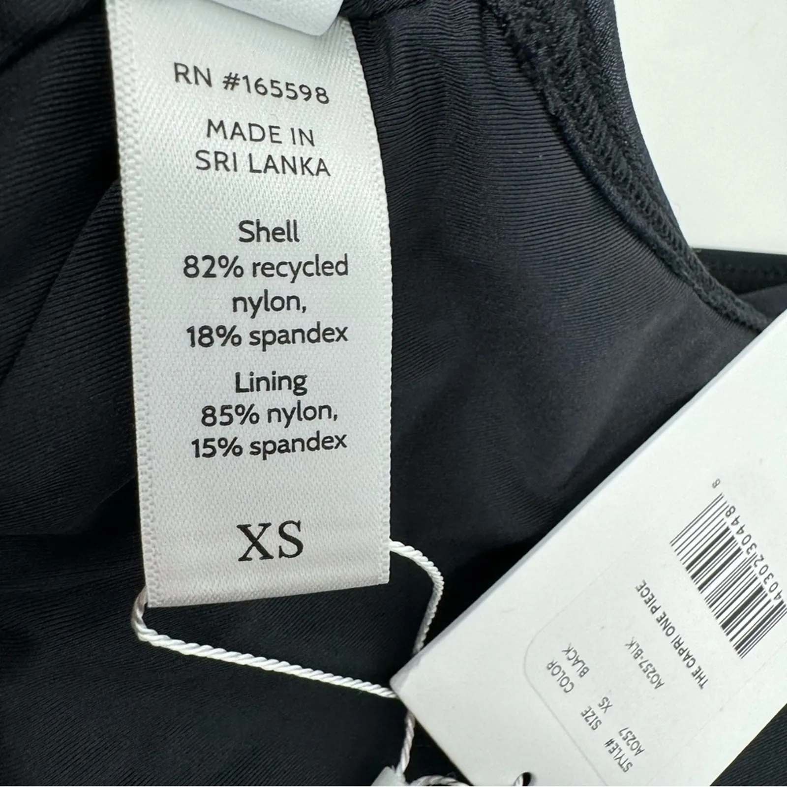 Andie Swim The Capri One Piece Swimsuit Black Deep V Side Twist Size XS NEW - Image 11