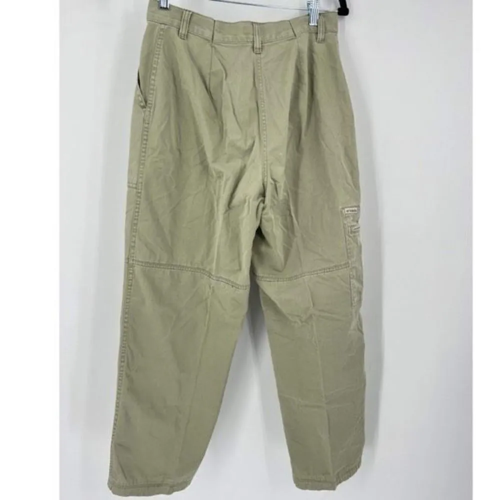 Vintage Y2K NY Khakis Women's Hi-Rise Ankle Cargo Pants‎ Utility Green Size 10 - Image 7