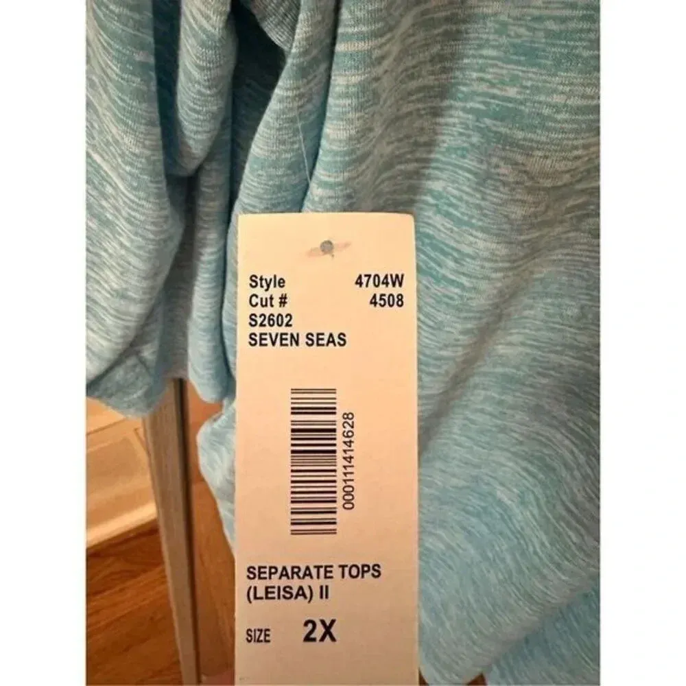 Southern Lady 2X Ruched‎ T Shirt NWT Blue Size XXL - Image 3