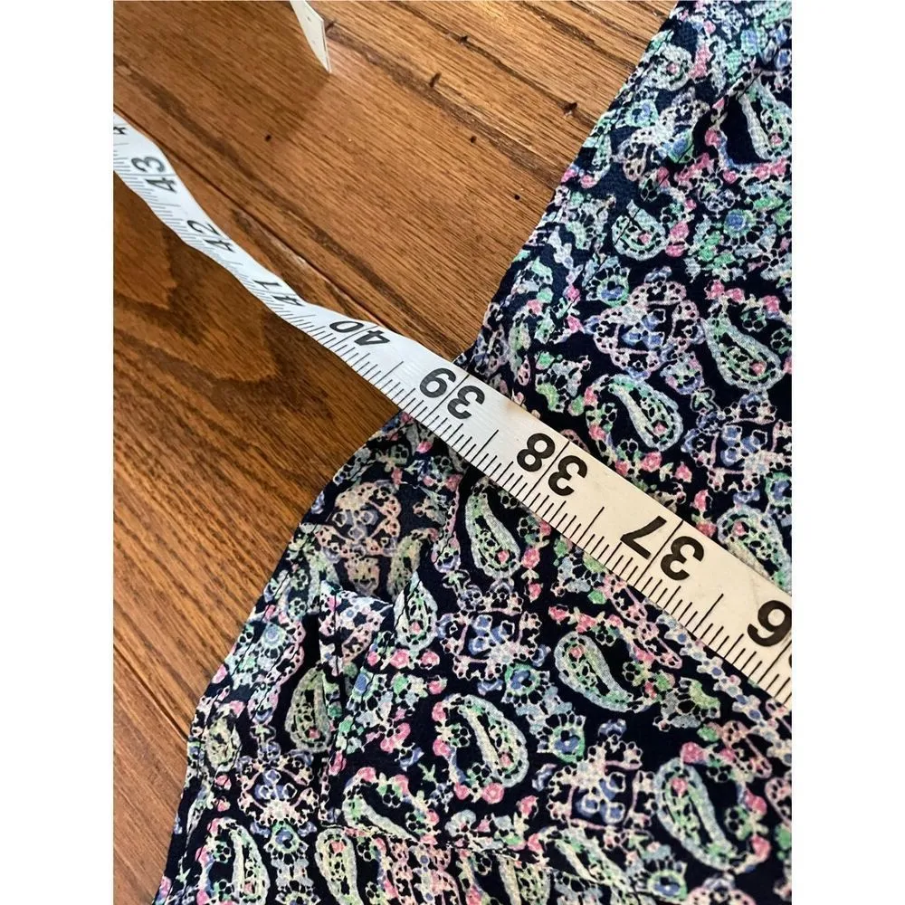 Talbots purple floral paisley ruffled detail dress 8 - Image 9