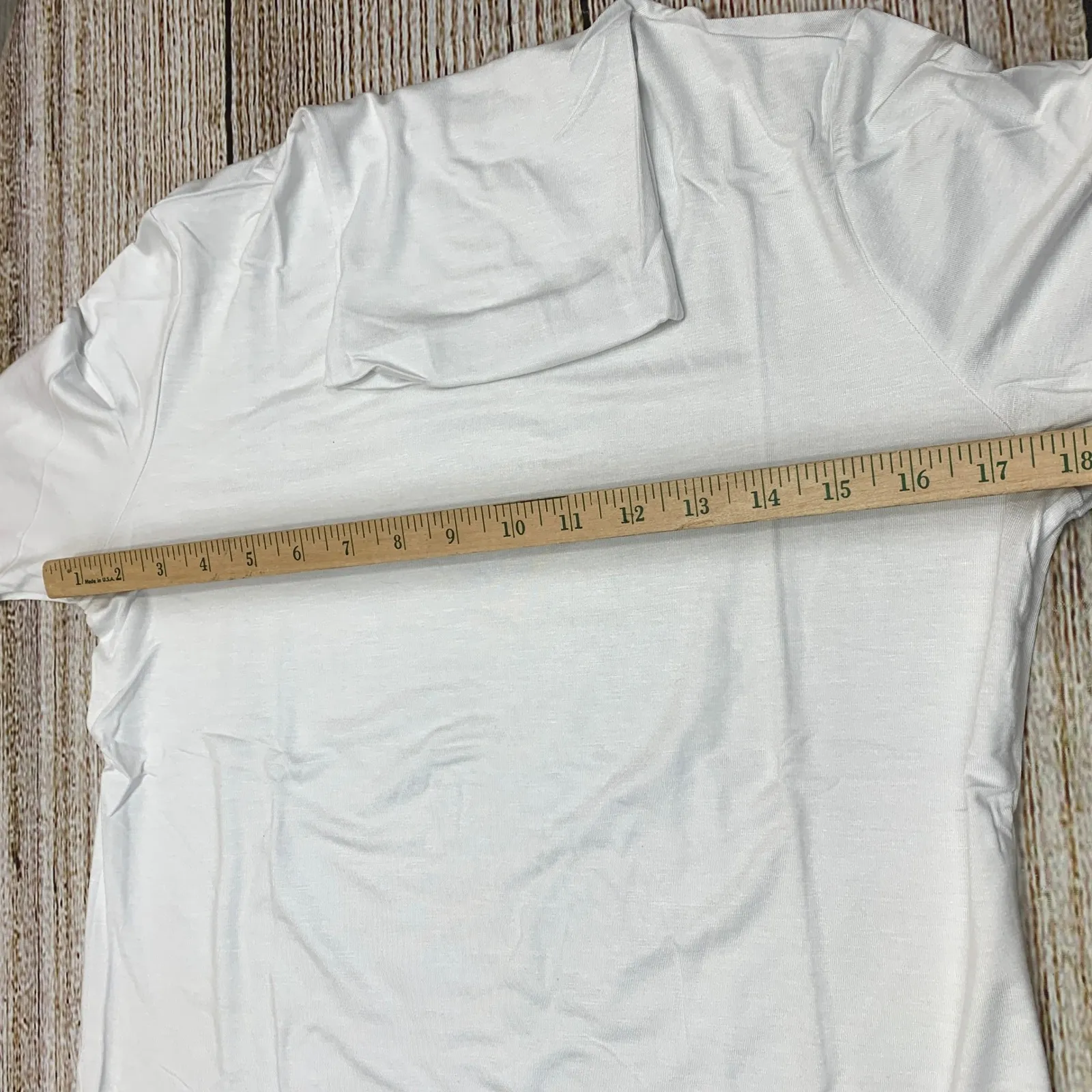 Amore All F.Y‎ White Long Sleeve Turtleneck Top Plus Size 2X New Made in USA - Image 4