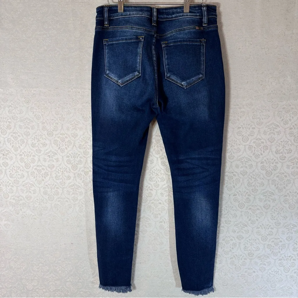 KanCan Raw Hem Distressed Blue Jeans Skinny 9/28 - Image 4