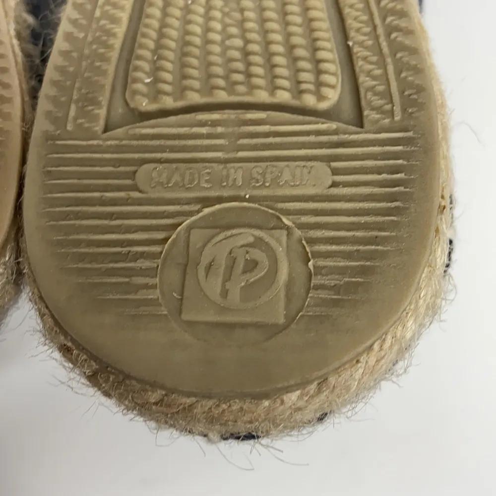 Toni Pons Blue Canvas Espadrilles Tan Trim Slip - Image 8