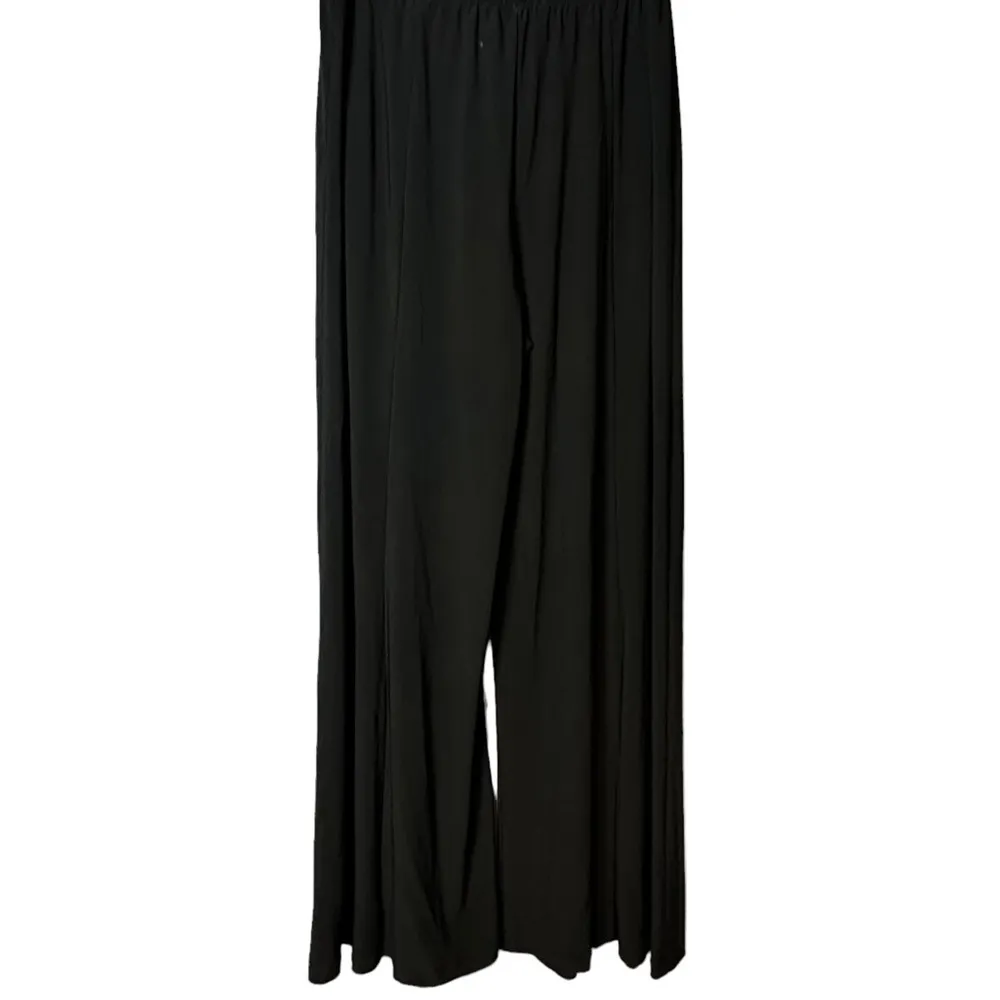 Marina Black Elastic Pull On Dress Pants Size 16 Style 28027‎ 28028 USA Wide Leg - Image 6