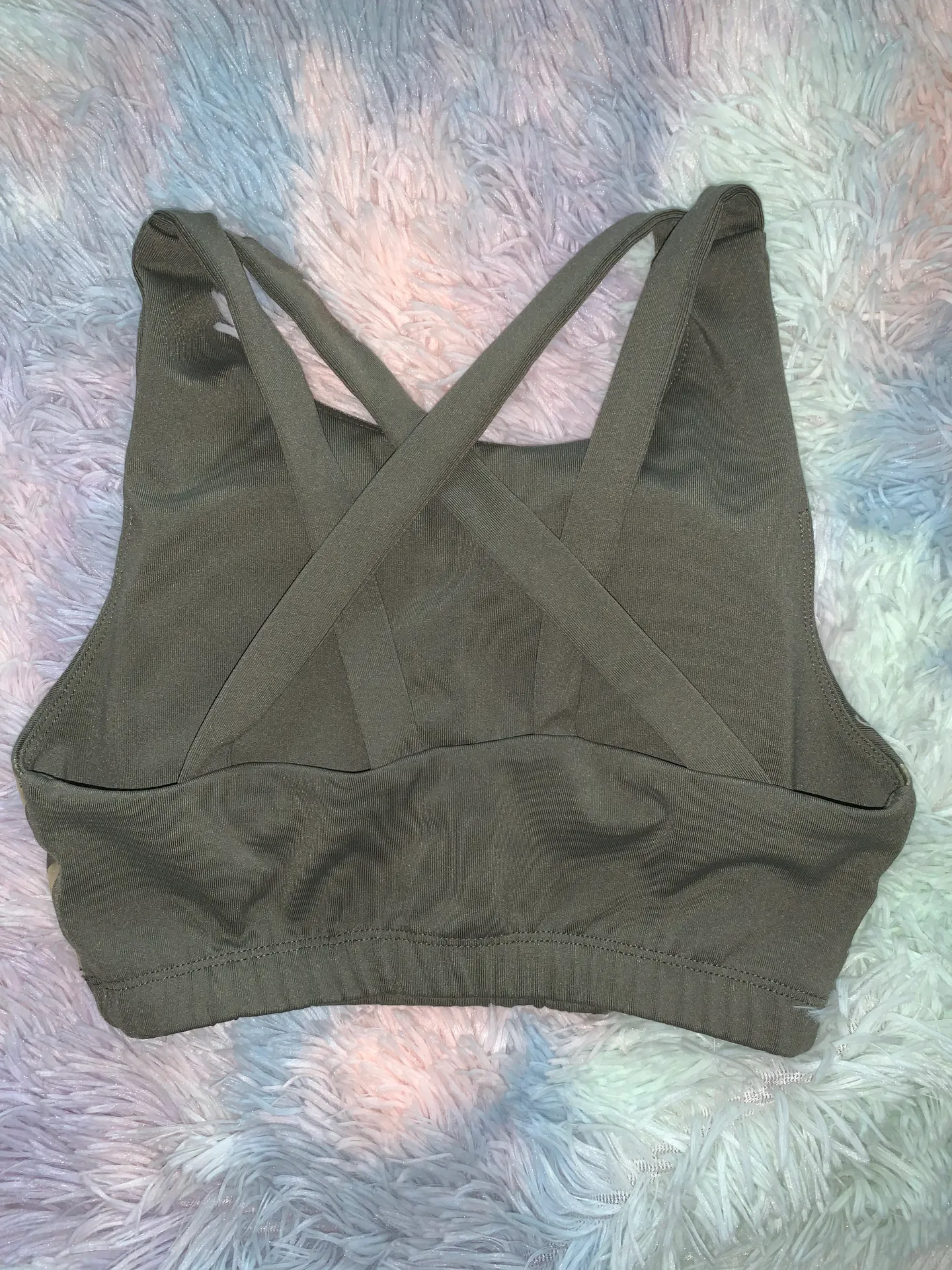 Olive Green Sports Bra - Image 2