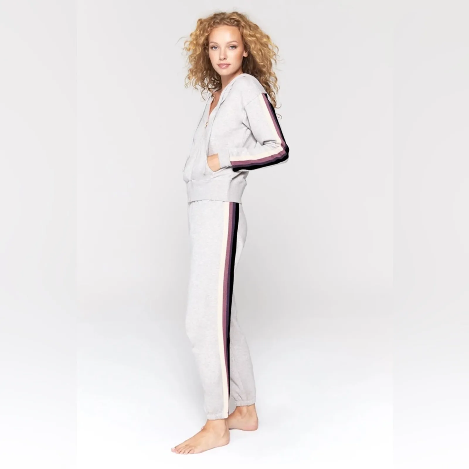 Spiritual Gangster Perfect Sweat Talullah Zip Hoodie Sweatshirt Set HAPPY - Image 2