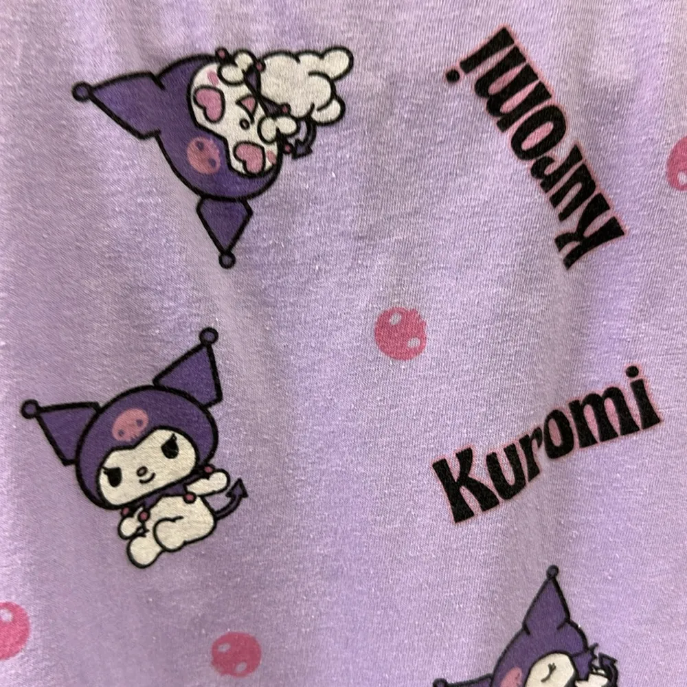 Sanrio Kuromi Bioworld Cropped Short Sleeve Tee Lavender Purple Womens XL - Image 4